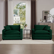 Modern Classic Fabric Single Chair Deep Seat Sofa With Pillow