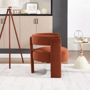 Accent Chair for Living Room, Velvet Comfy Single Sofa Chair Mid-Century Modern Armchair Wooden Legs for Bedroom Office Reading