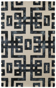 Lorrain Modern Geometric, Tan/Black