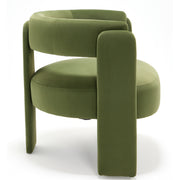 Accent Chair for Living Room, Velvet Comfy Single Sofa Chair Mid-Century Modern Armchair Wooden Legs for Bedroom Office Reading
