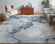 Astra Transitional Abstract, Blue/Gray/Ivory