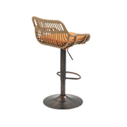 Modern Swivel Bar Stools Adjustable Counter Chairs With Footrest (Set of 2)