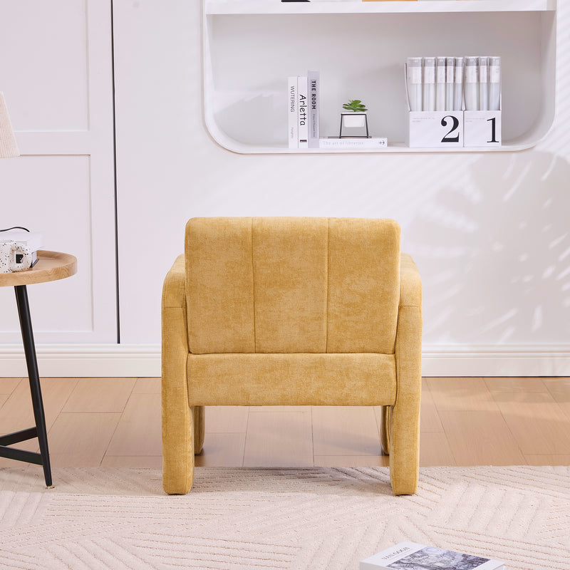 Modern Minimalist Casual Single Armchair Living Room, Bedroom, Office Area Upholstered Chair Comfortable Padded Armchair Nordic Style Casual Seating