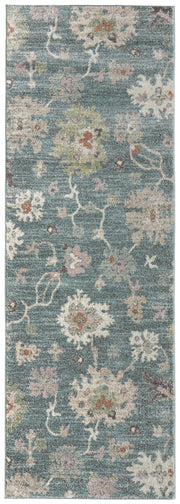 Dartmouth Transitional Abstract, Blue/Ivory/Pink