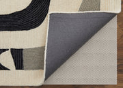 Maguire Transitional Abstract, Ivory/Gray/Black