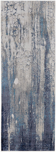 Indio Modern Abstract, Ivory/Blue/Black