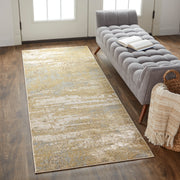 Aura Modern Abstract, Ivory/Gold/Gray