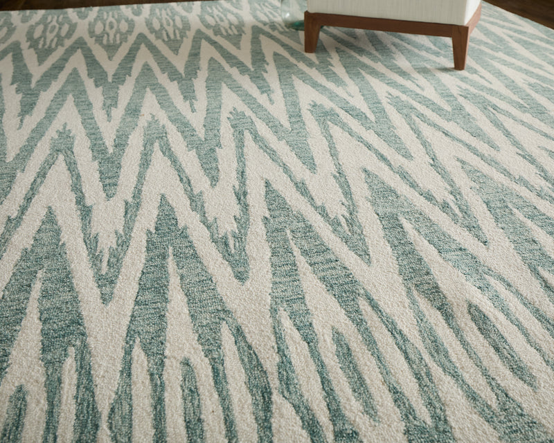 Wallace Modern Chevron, Blue/White