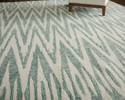 Wallace Modern Chevron, Blue/White