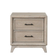 3 Piece Bedroom Set With Padded Headboard, 2 Nightstands