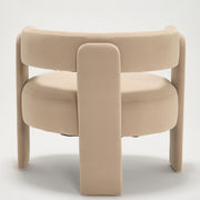 Accent Chair for Living Room, Velvet Comfy Single Sofa Chair Mid-Century Modern Armchair Wooden Legs for Bedroom Office Reading