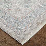Marquette Transitional Oriental, Taupe/Silver/Blue