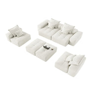Modern Oversized Diy Combination Modular Sectional Sofa With Pillows