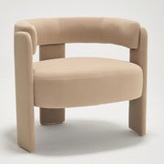Accent Chair for Living Room, Velvet Comfy Single Sofa Chair Mid-Century Modern Armchair Wooden Legs for Bedroom Office Reading