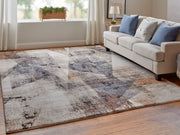 Gilmore Modern Color Block, Blue/Ivory/Taupe