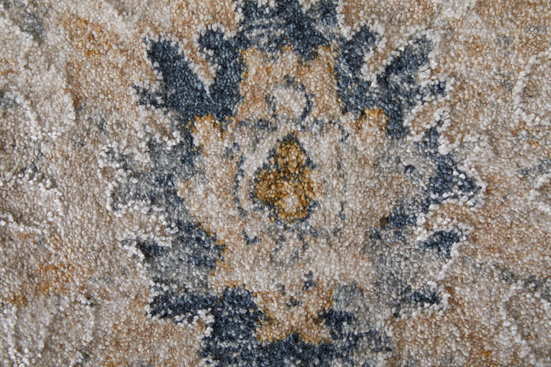Pasha Transitional Floral & Botanical, Ivory/Taupe/Blue