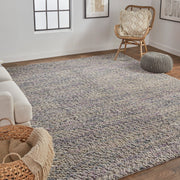 Berkeley Transitional Abstract, Purple/Taupe/Gray