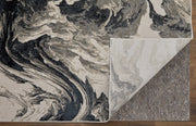 Micah Modern Abstract, Ivory/Black/Taupe