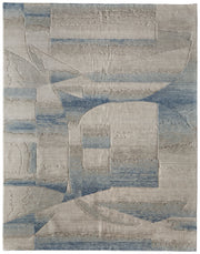 Jaxson Modern Abstract, Blue/Ivory/Gray