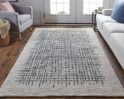 Maddox Transitional Abstract, Gray/Green/Tan