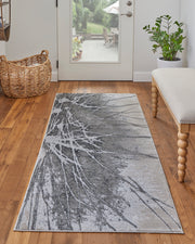 Astra Transitional Abstract, Gray/Silver/Ivory