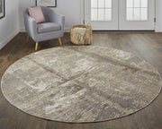 Parker Transitional Abstract, Tan/Ivory/Brown