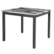 Leoncia - Bar Table And 4 Bar Stools - Espresso / White