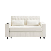 Pull-Out Sofa Bed Convertible Couch With Adjustable Backrest For Living Room