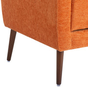 Modern Accent Chair, Arm Chairs For Living Room, Upholstered Mordern Armchair, Comfy Soft Padded Lounge Chair In Small Space, Bedroom, With Pillow, Solid Wood Leg