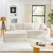 Modern Minimalist L Shape Modular Sectional Sofa, Couch