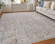 Pasha Transitional Distressed, Ivory/Blue/Tan