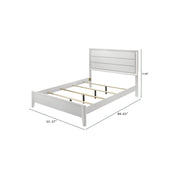 3 Piece Contemporary Bed Set With Wave Texture Panels And Angled Legs