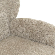 Nordic Chair Laid-back Style loveseats 58 inches - chenille Fabric Sofa Chair, Decorative Sofa, Curved Backrest, Living Room Study Leisure Room ,Camel