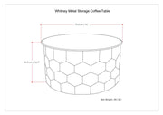 Whitney - Handcrafted Metal Storage Table