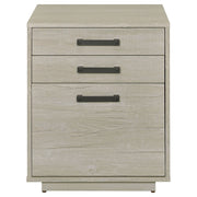Loomis - 3 Drawer Home Office File Cabinet - White / Gray