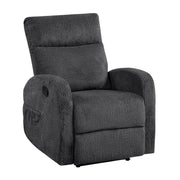 Reclining Sofa Set 3pc Dark Gray Sofa Loveseat Chair with Side Pockets Plush Foam Comfort Modern Wall-Hugger Design Living Room Furniture