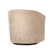 Eden Sand Swivel Chair Beige Microfiber Upholstery 30x29.75x30 inches