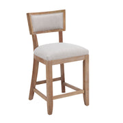 Upholstered Counter Height Bar Stools With Comfy Back (Set of 2)