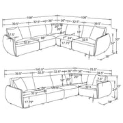 Logan Coral 5-piece Modular Sectional Sofa