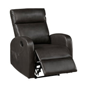 Reclining Sofa Set 3pcs Espresso Faux Leather Sofa Loveseat Chair Side Pockets Plush Foam Comfort Modern Wall-Hugger Design Living Room Furniture
