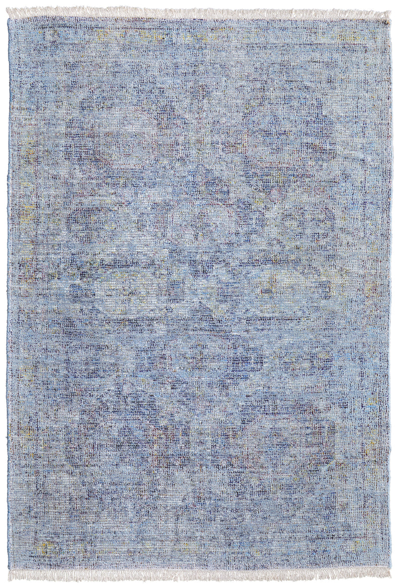Caldwell Transitional Distressed, Blue/Ivory