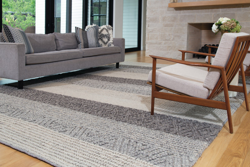 Berkeley Transitional Stripes, Gray/Taupe/Tan