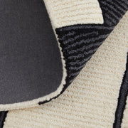 Maguire Transitional Abstract, Ivory/Gray/Black