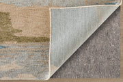 Pearson Modern Abstract, Blue/Ivory/Orange