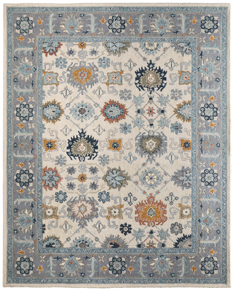 Springfield Traditional Floral & Botanical, Blue/Gray/Ivory