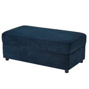 Modern Style Armchair Chaise Lounge Sofa Couch With Movable Storage Ottoman, USB Ports, Cup Holders, Phone Holder, Side Pockets