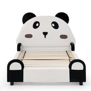 Twin Size Cute Panda Shaped Kids Bed - White / Black