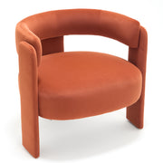 Accent Chair for Living Room, Velvet Comfy Single Sofa Chair Mid-Century Modern Armchair Wooden Legs for Bedroom Office Reading