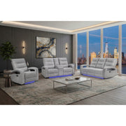 ISOLDE GREY 3PC POWER RECLINING LOVESEAT, SOFA AND RECLINER
