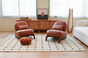 Cute Accent Chair with Solid Wood Legs, Faux Leather Living Room Chair with Soft Cushion, Cozy Bedroom Chair, Comfy Armless Reading Chair for Apartment, Waiting Room, Balcony,Set of 2 (Brown)